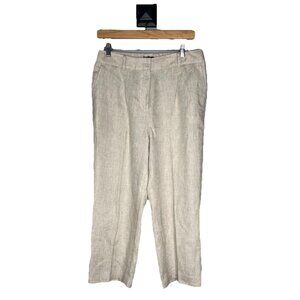 Talbots Bristol Pants 8 PETITE Tan Light Camel Stretch Pleated Ankle High Rise